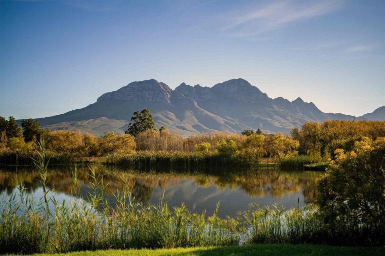 The view from Morgenster Estate, Western Cape, South Africa
