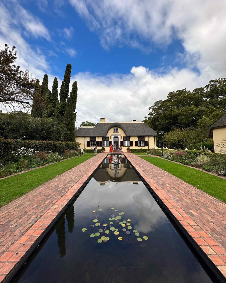 An example of Cape Dutch architecture at Vergelegen Wine Estate, Western Cape, South Africa