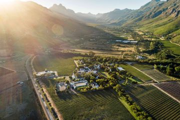 Aerial view of Lanzerac Wine Estate