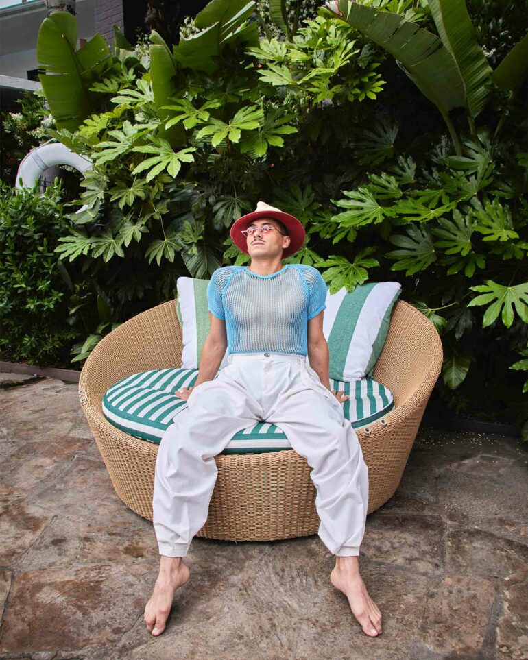 David Padilla as Demure Valentino at the Hollywood Roosevelt, California, USA