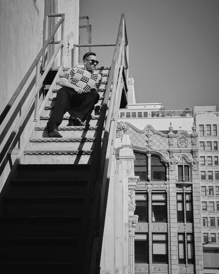 David Padilla on a staircase in California, USA