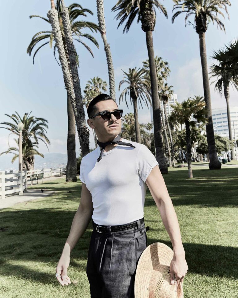 David Padilla on a walk in Santa Monica Beach, California, USA