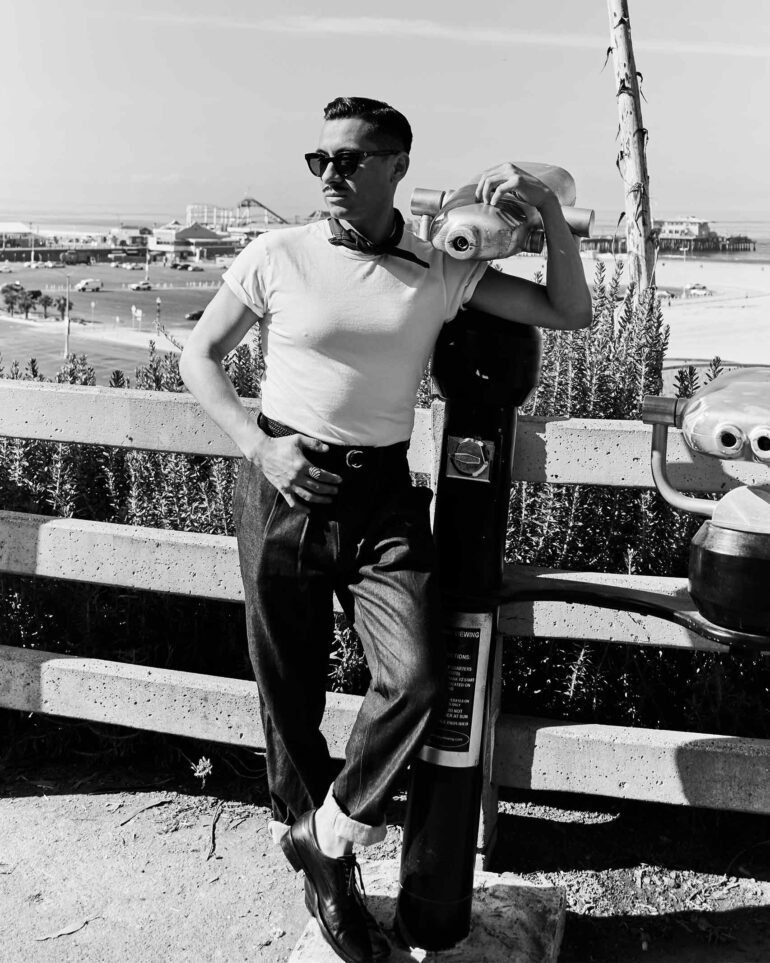David Padilla at a lookout point in Santa Monica Beach, California, USA