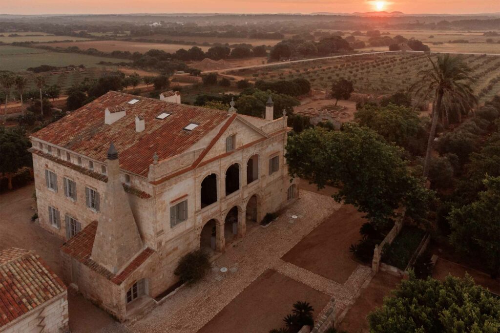 Aerial view of Son Vell, Menorca, Spain. Part of Vestige Collection
