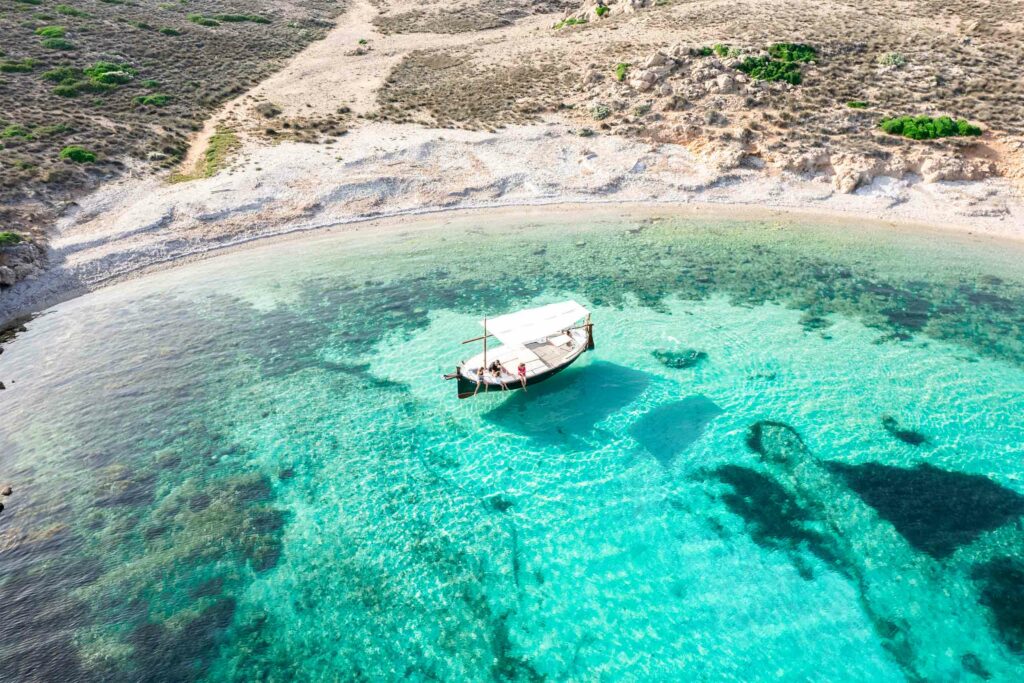 A turquoise bay in Menorca, Spain