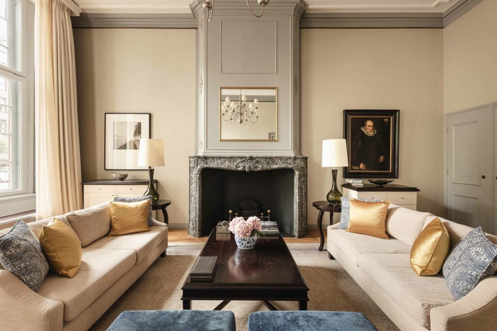 Interiors of the Signature Van Loon Suite at the Waldorf Astoria Amsterdam, Amsterdam, The Netherlands