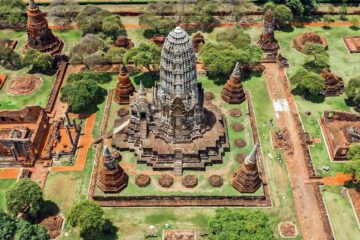 Ancient ruins in Ayutthaya, Thailand.