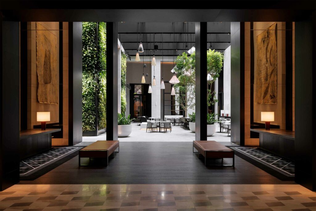 The entrance area at Capella Sydney, Sydney, Australia