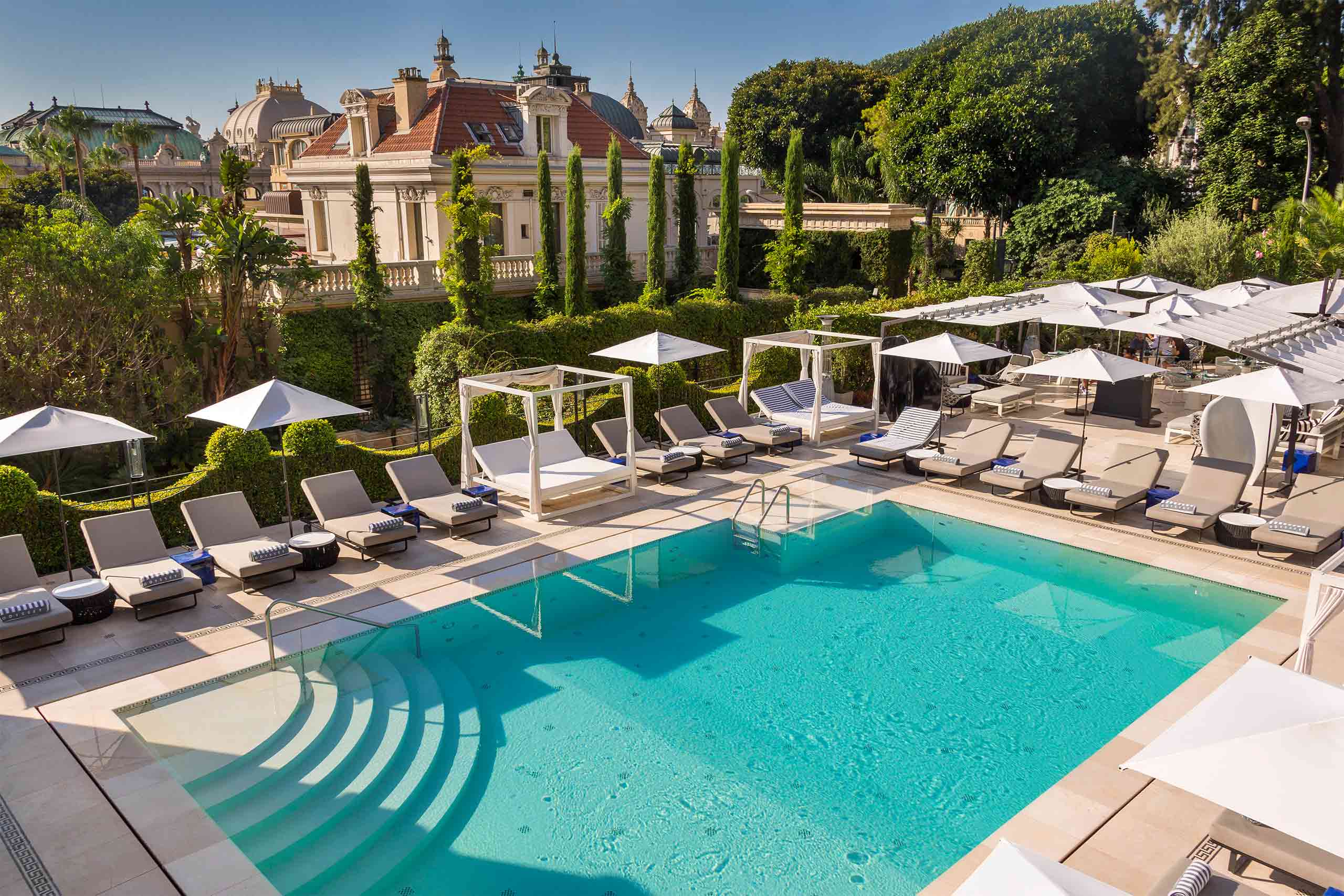 Rooftop pool at the Hotel Metropole Monte-Carlo, Monte Carlo, Monaco