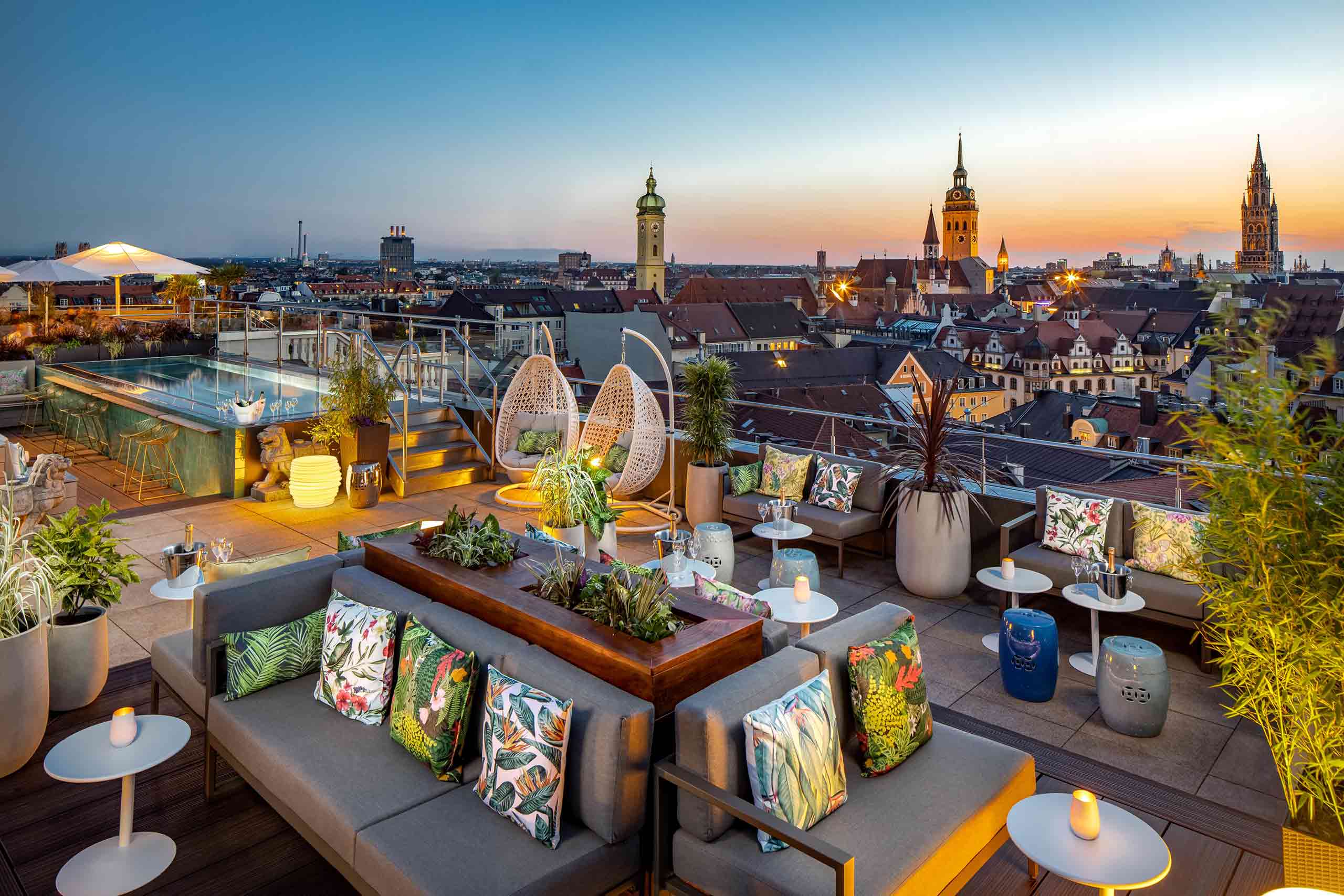 Mandarin Oriental Munich Mahjong rooftop view