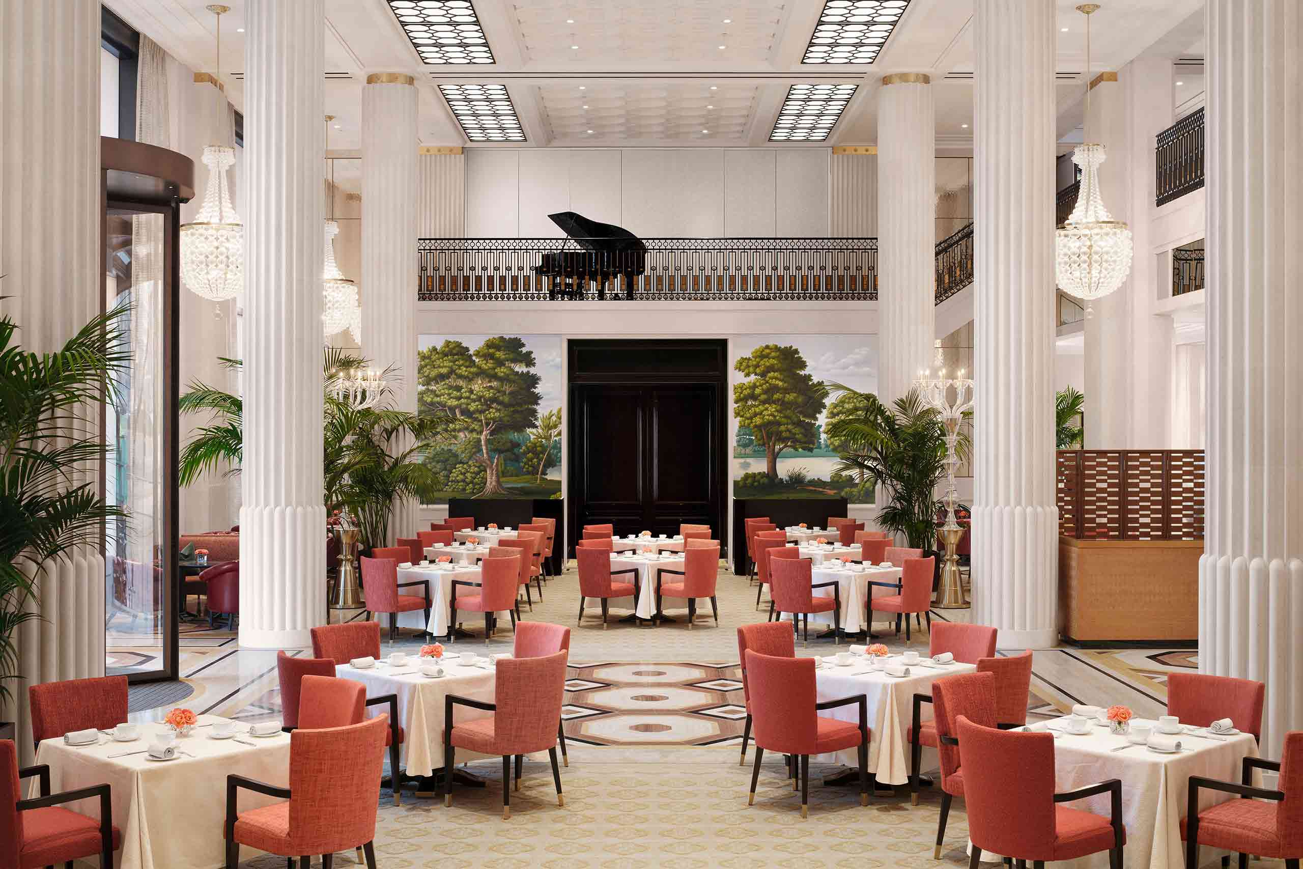 Dining space at The Peninsula London.