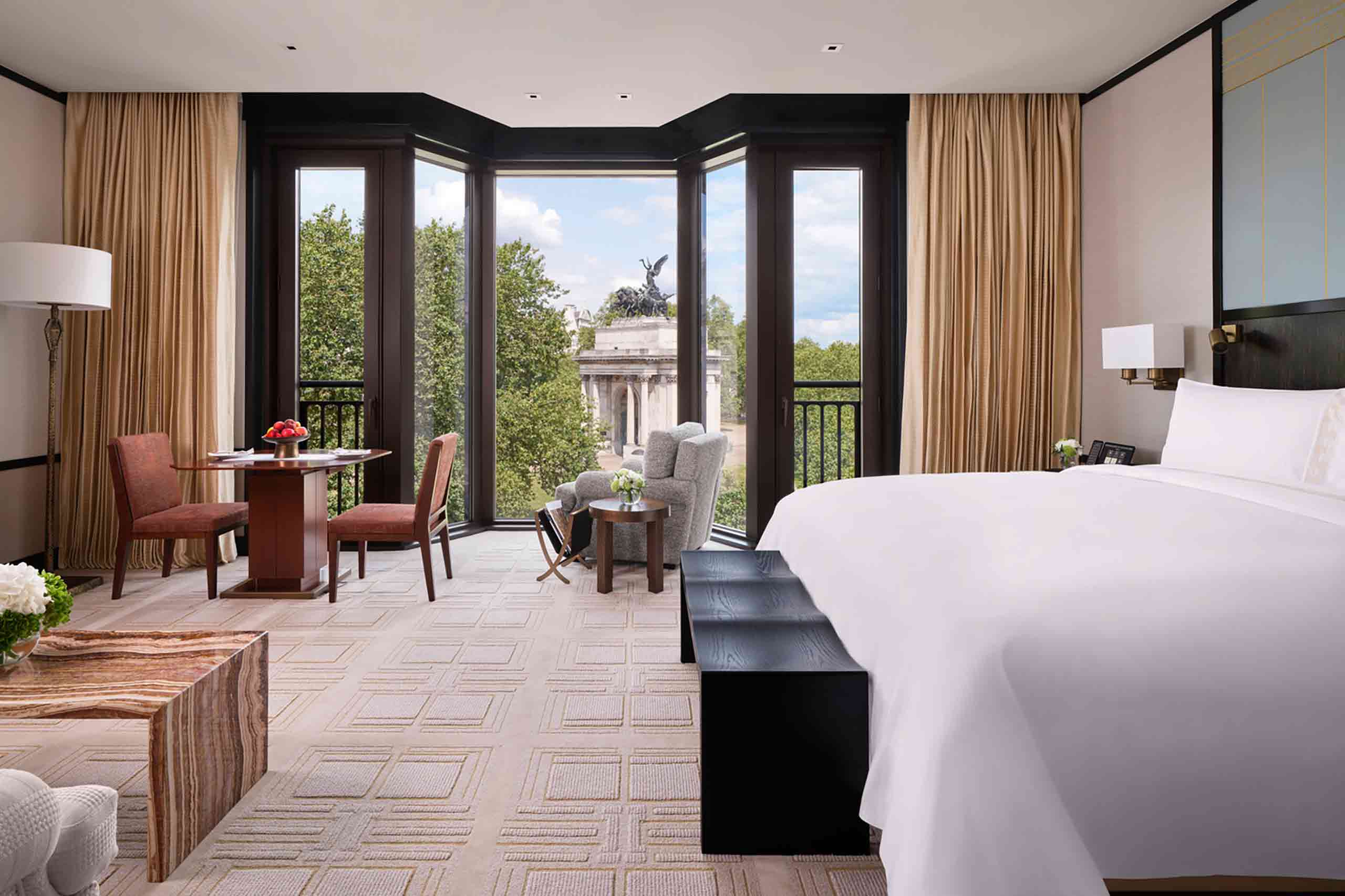 Bedroom at The Peninsula London.