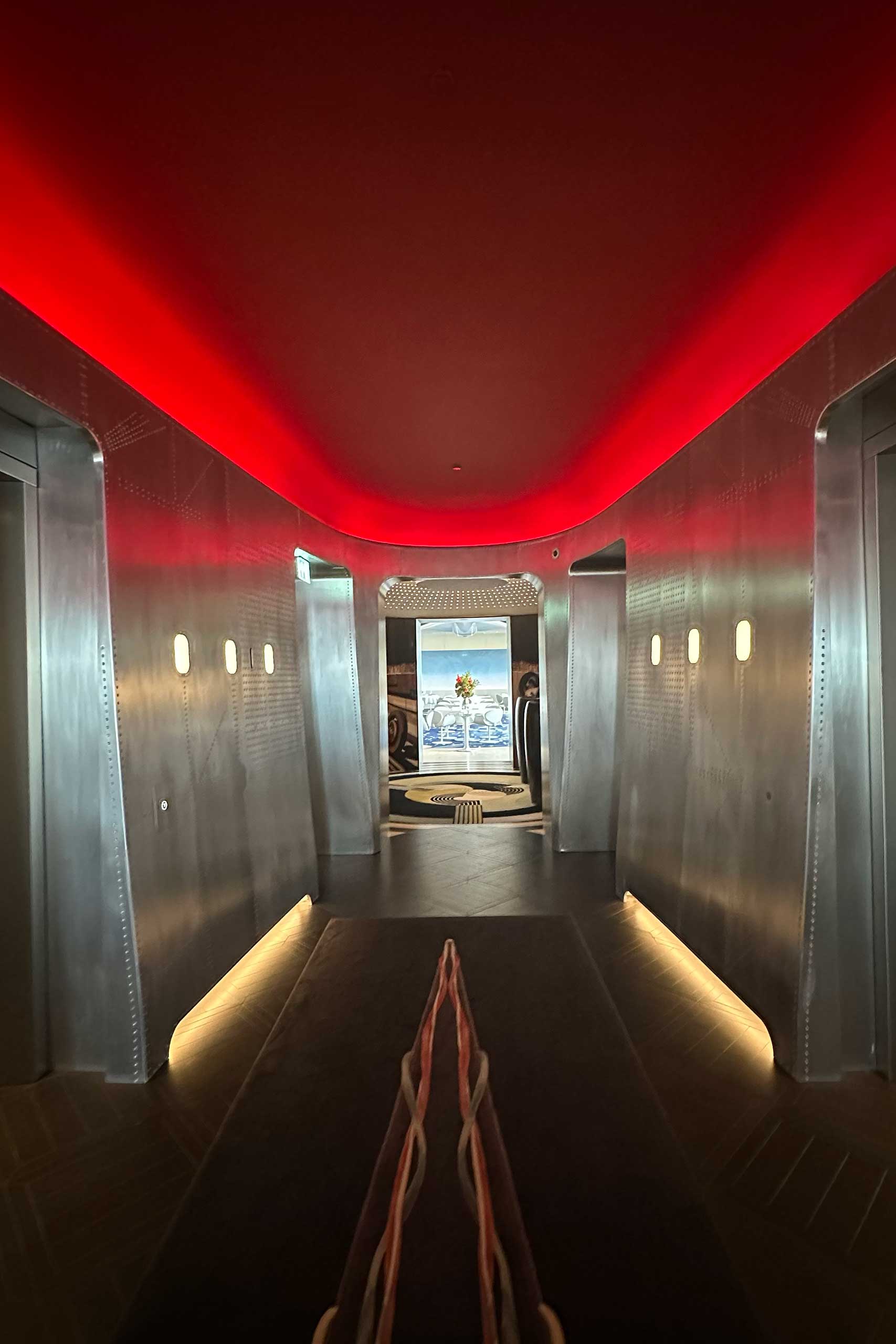 The aviation-themed top floor at The Peninsula London.