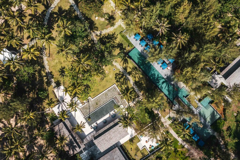 Aerial view of the Avani+ Khao Lak Resort, Khao Lak, Thailand