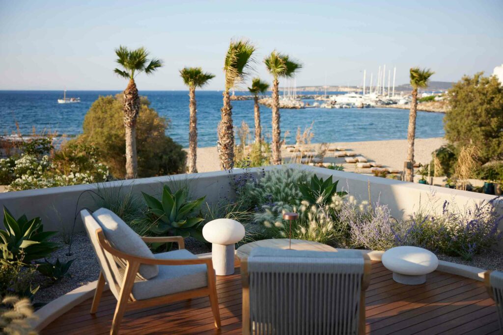 Sea view at Avant Mar Paros deck