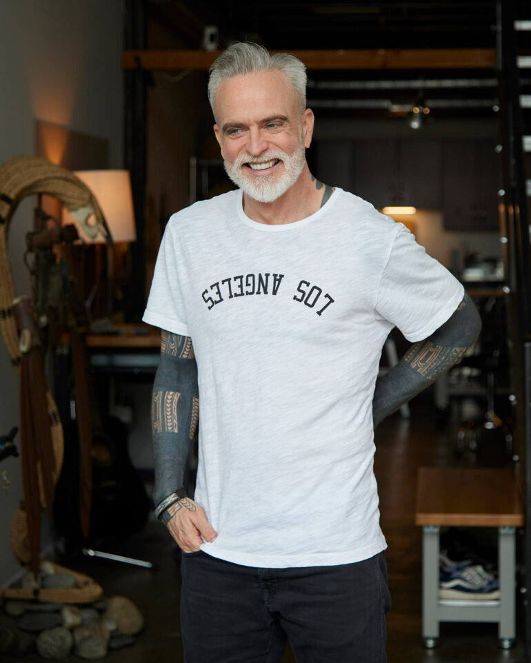 Dax Savage at his studio in Los Angeles, California.