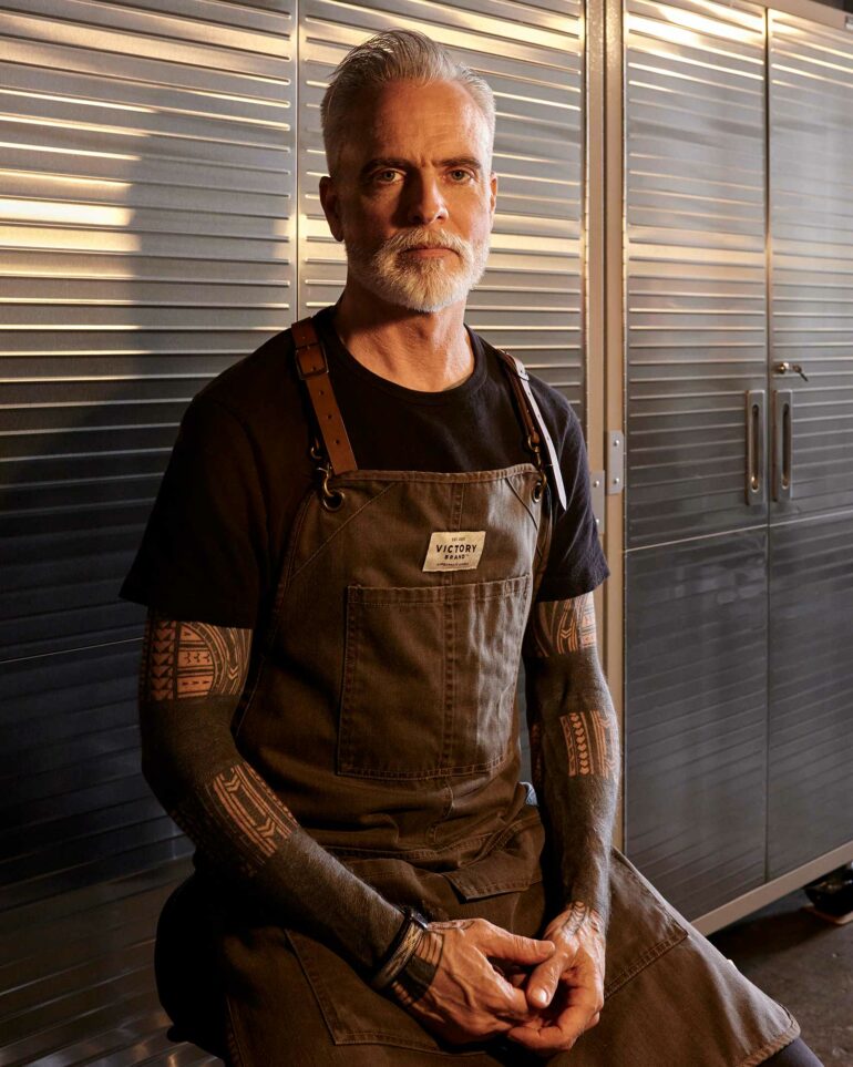 Dax Savage in his workshop.