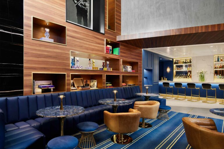 Inside the lobby at the Gansevoort Meatpacking NYC, NYC, USA