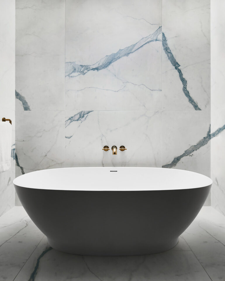 A bathtub inside the Poliform Penthouse at Gansevoort Meatpacking NYC, NYC, USA