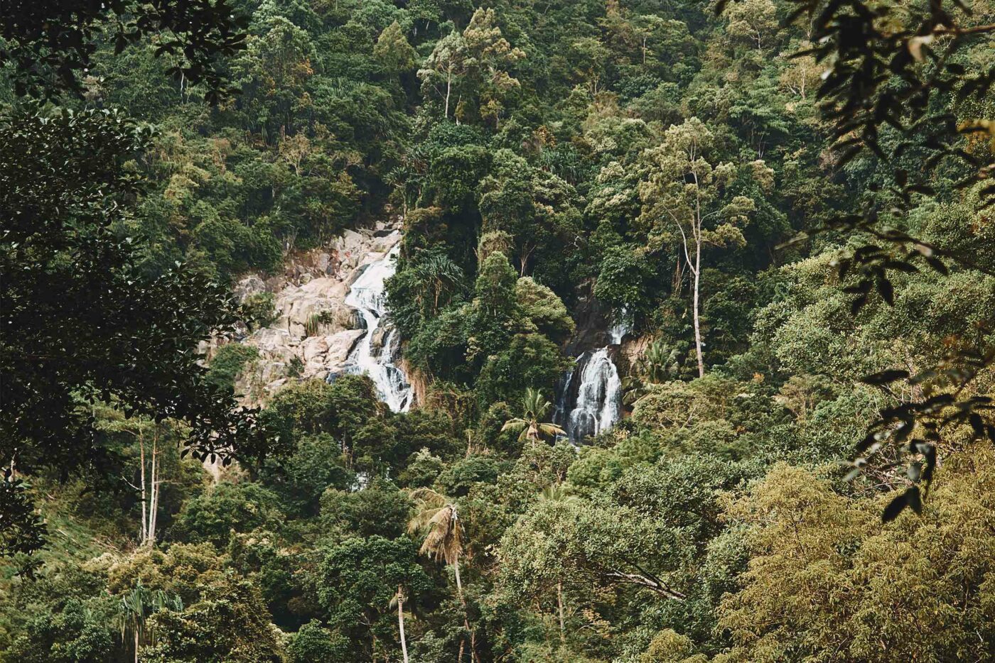 Waterfalls in the rainforest of Koh Samui, Thailand