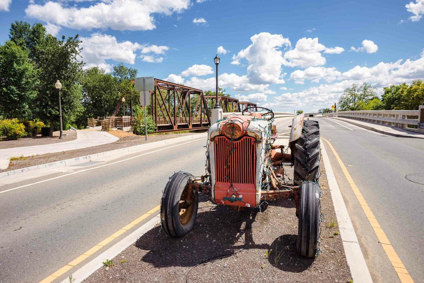 A tractor in Central Valley, Northern California, California, USA.