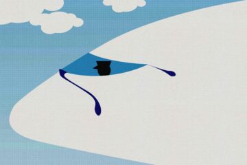 Illustration of a crying plane, In-flight movies