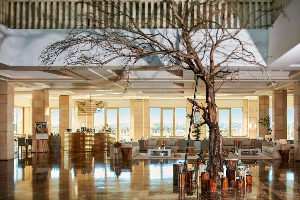 The lobby at the Anantara Vilamoura Algarve Resort, Algarve, Portugal