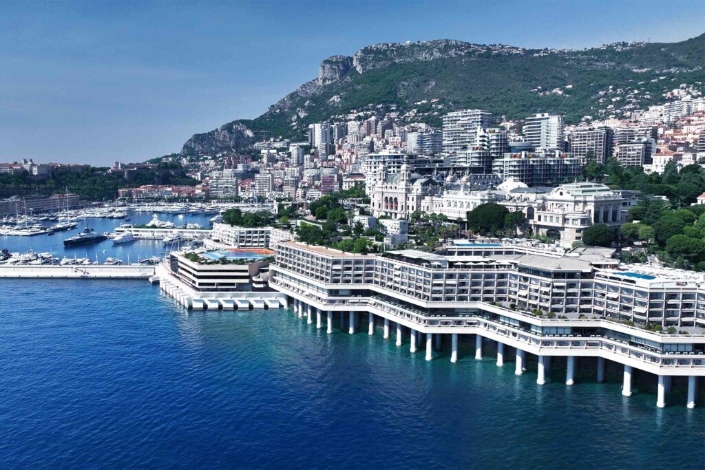 Aerial view of the Fairmont Monte Carlo, Monte Carlo, Monaco