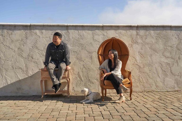 Gregory & Madigan Ahn, owners of Folktale Winery in Monterey County, California, USA