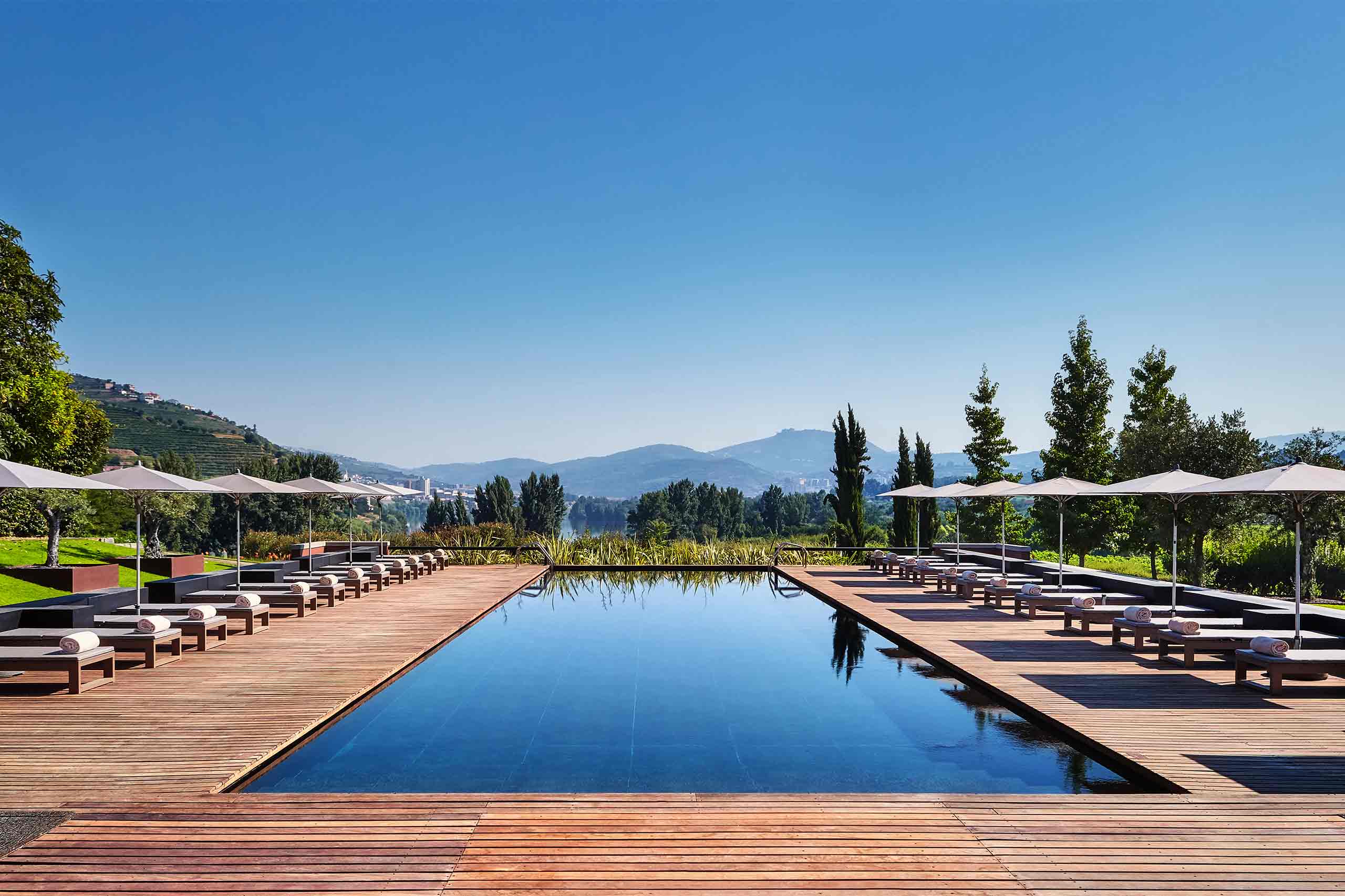 Main pool at the Six Senses Douro Valley, Samodães, Portugal