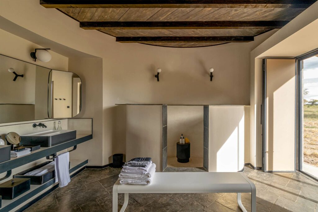 A bathroom at Angama Amboseli, Kimana Sanctuary, Kenya