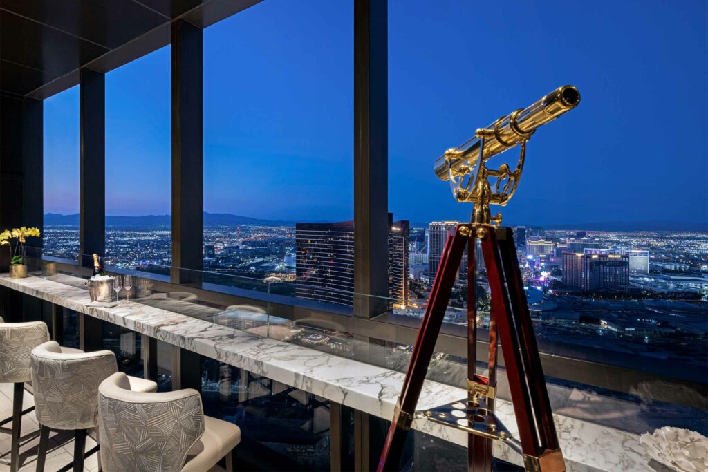 View over Sin City, Nevada, USA