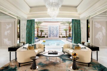 Seating area in a Palace at Crockfords Las Vegas, LXR Hotels & Resorts at Resorts World, Las Vegas, Nevada, USA