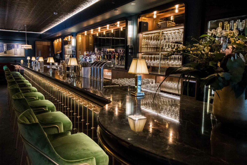 Enjoy a glass or two of champagne at the Hotel Rival bar before heading to the Theatre. One of the many gifts and experiences in Stockholm.