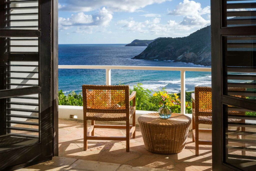 View from a room at Guana Island, British Virgin Islands
