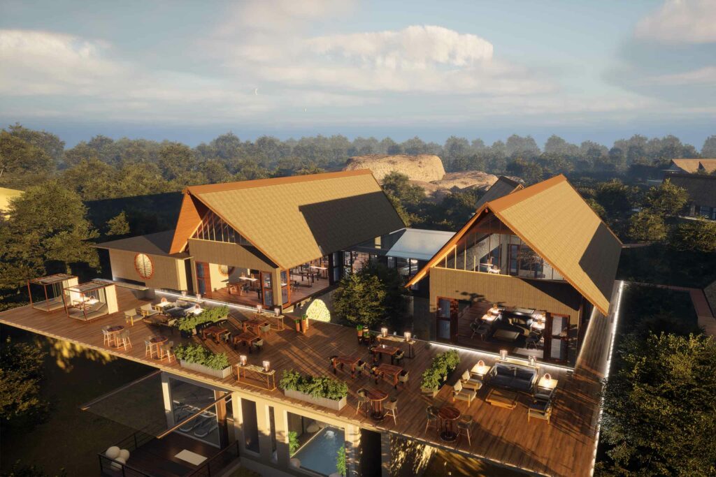 Aerial view of the main building at Kotiyagala, Sri Lanka, one of 2024's most exciting new resorts