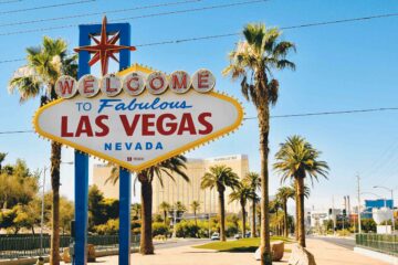 The Las Vegas Sign in Las Vegas, Nevada, USA