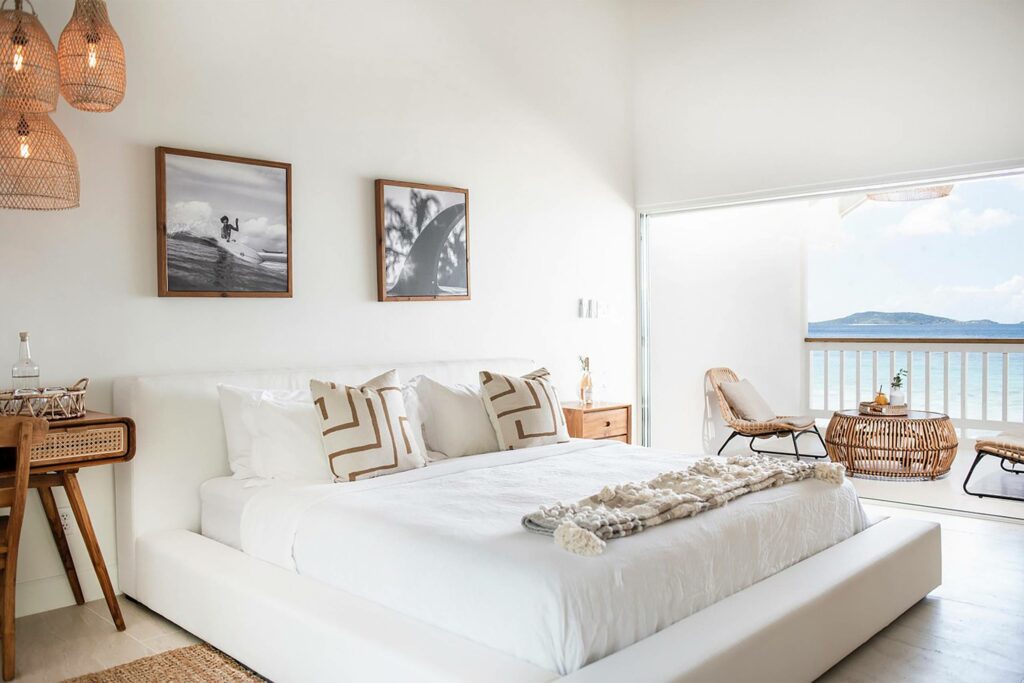 Bedroom at Long Bay Beach Resort, Tortola, British Virgin Islands