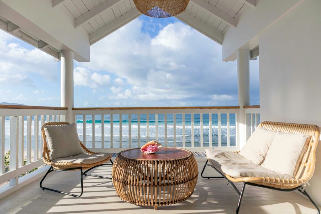Pergola with sea view at Long Bay Beach Resort, Tortola, British Virgin Islands