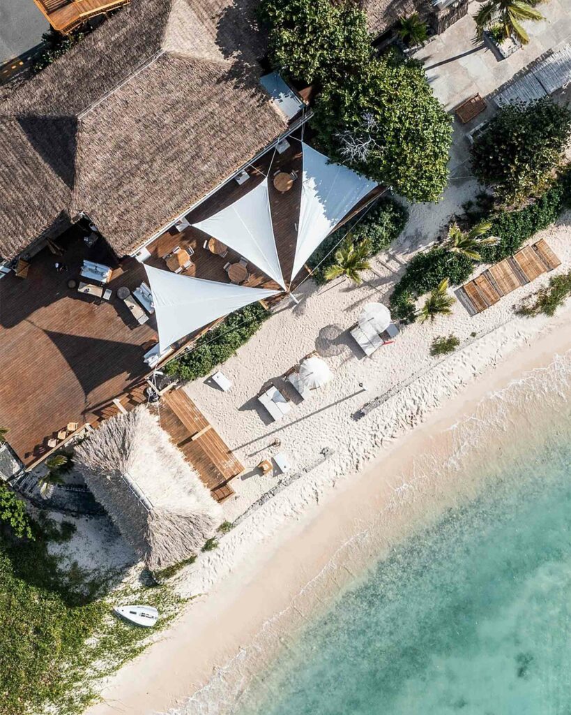 Aerial view of 1748 Restaurant, British Virgin Islands