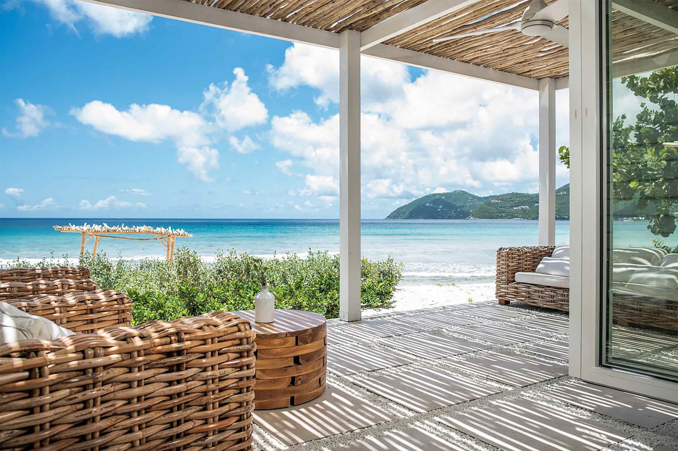 View of the sea from Long Bay Beach Resort, Tortola, British Virgin Islands