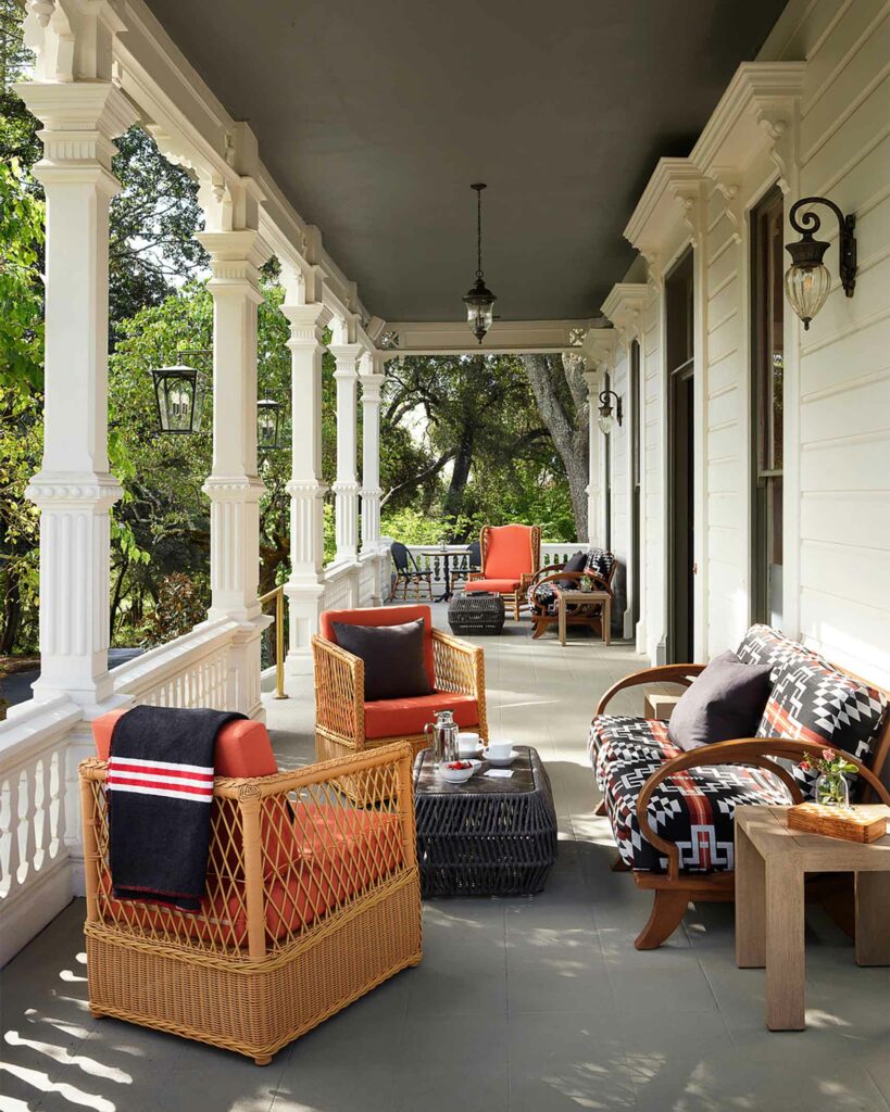 Outdoor seating space at The Madrona.