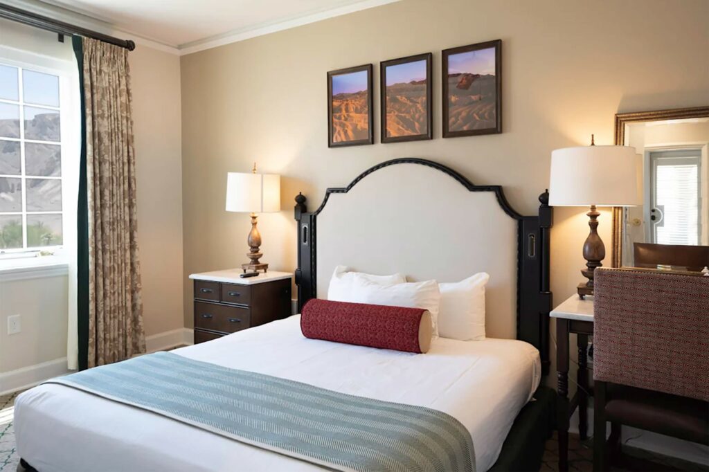 Bedroom at The Oasis at Death Valley, California, USA.