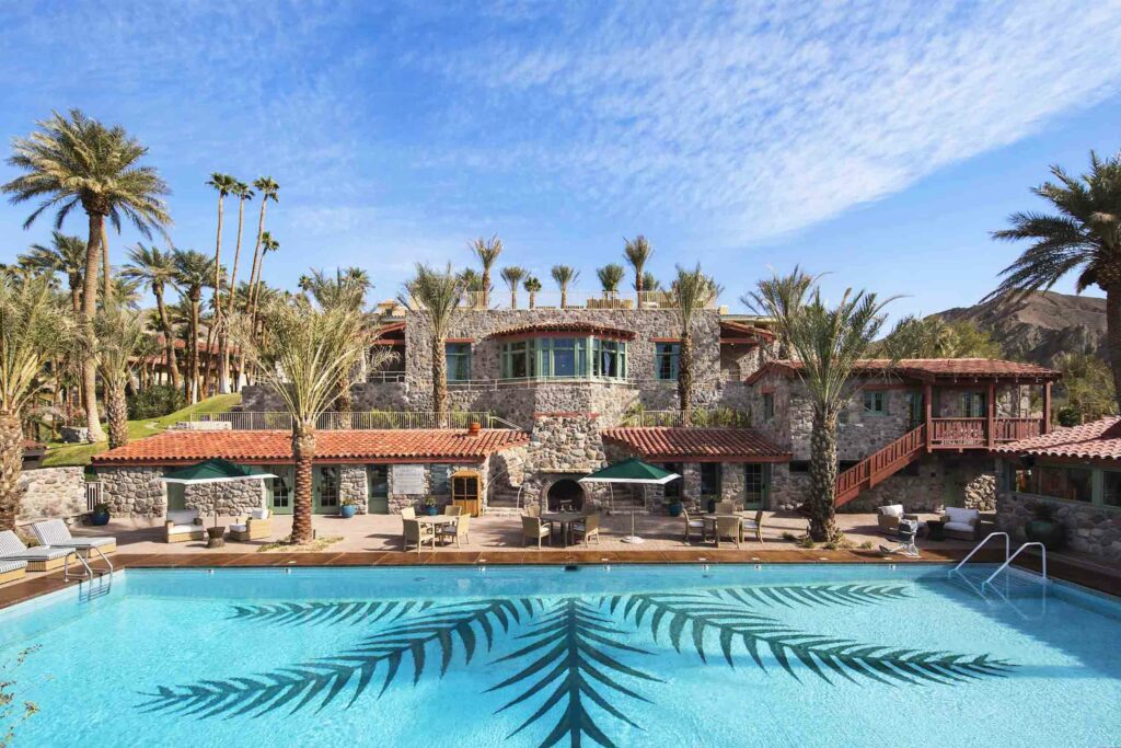 Outdoor pool at The Oasis at Death Valley, California, USA.