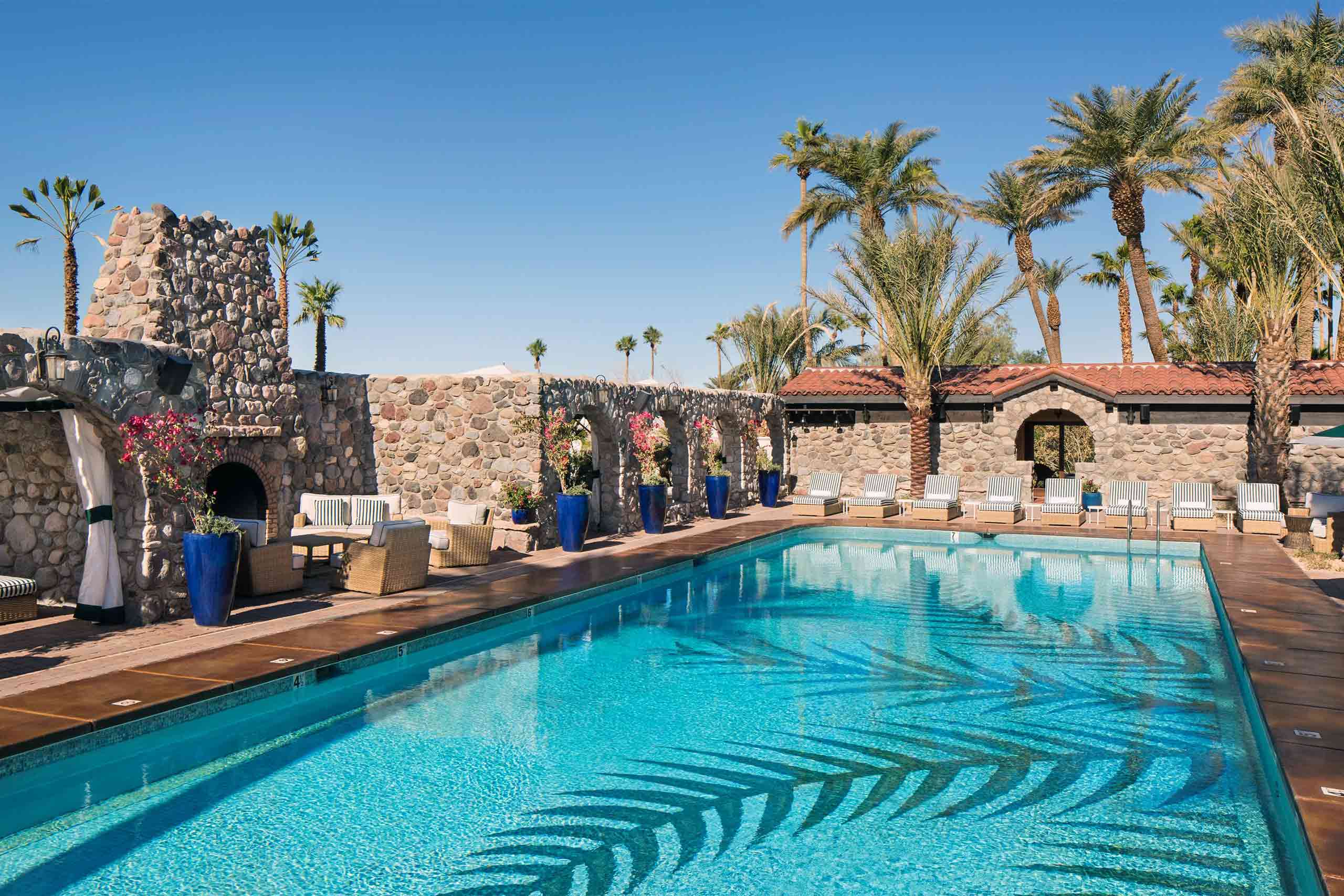 Outdoor pool at The Oasis at Death Valley, California, USA.