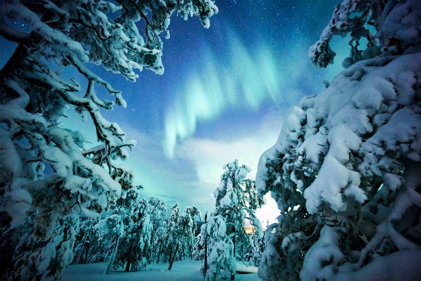 Aurora Borealis as seen from the Arctic Circle, Finland
