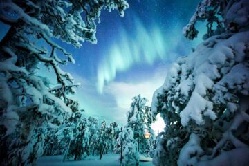 Aurora Borealis as seen from the Arctic Circle, Finland