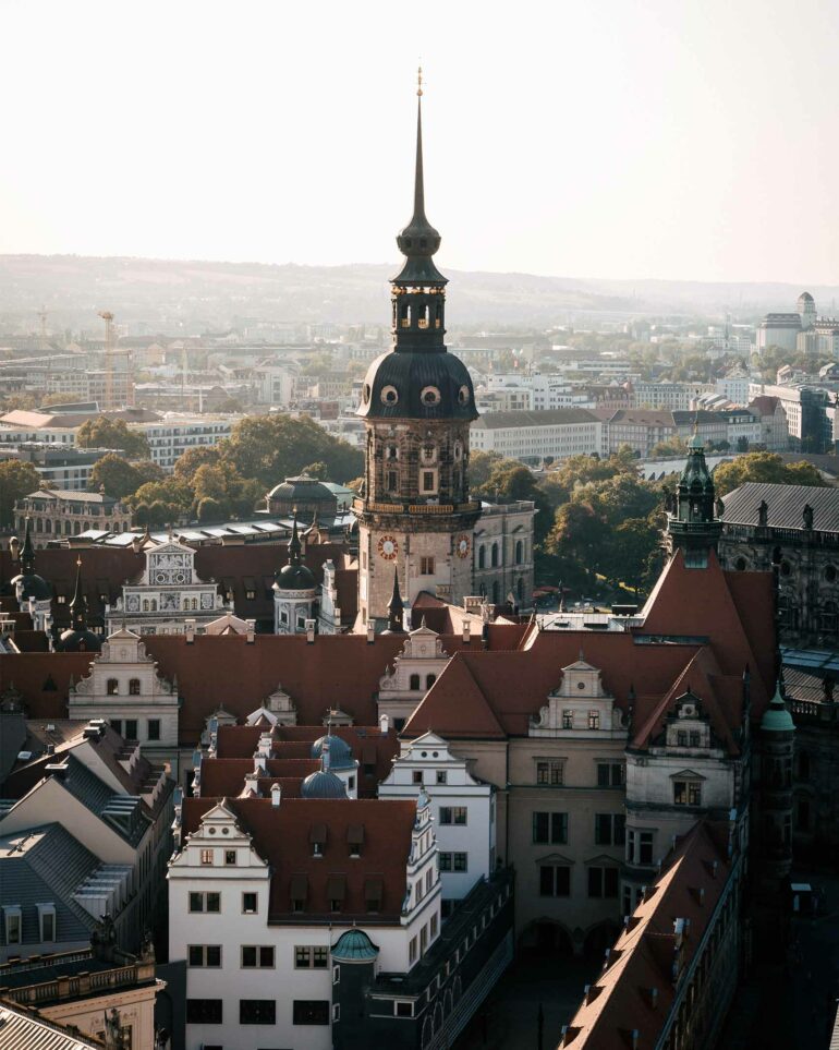 Aerial view of Dresden, Germany