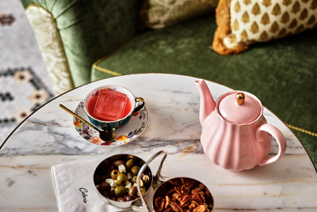 Tea and an assortment of snacks at Four Seasons Boston.