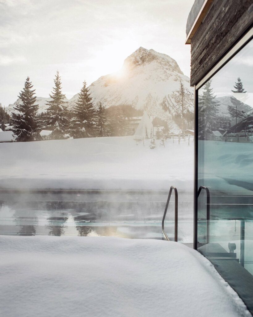 View of a mountain in Lech, Austria